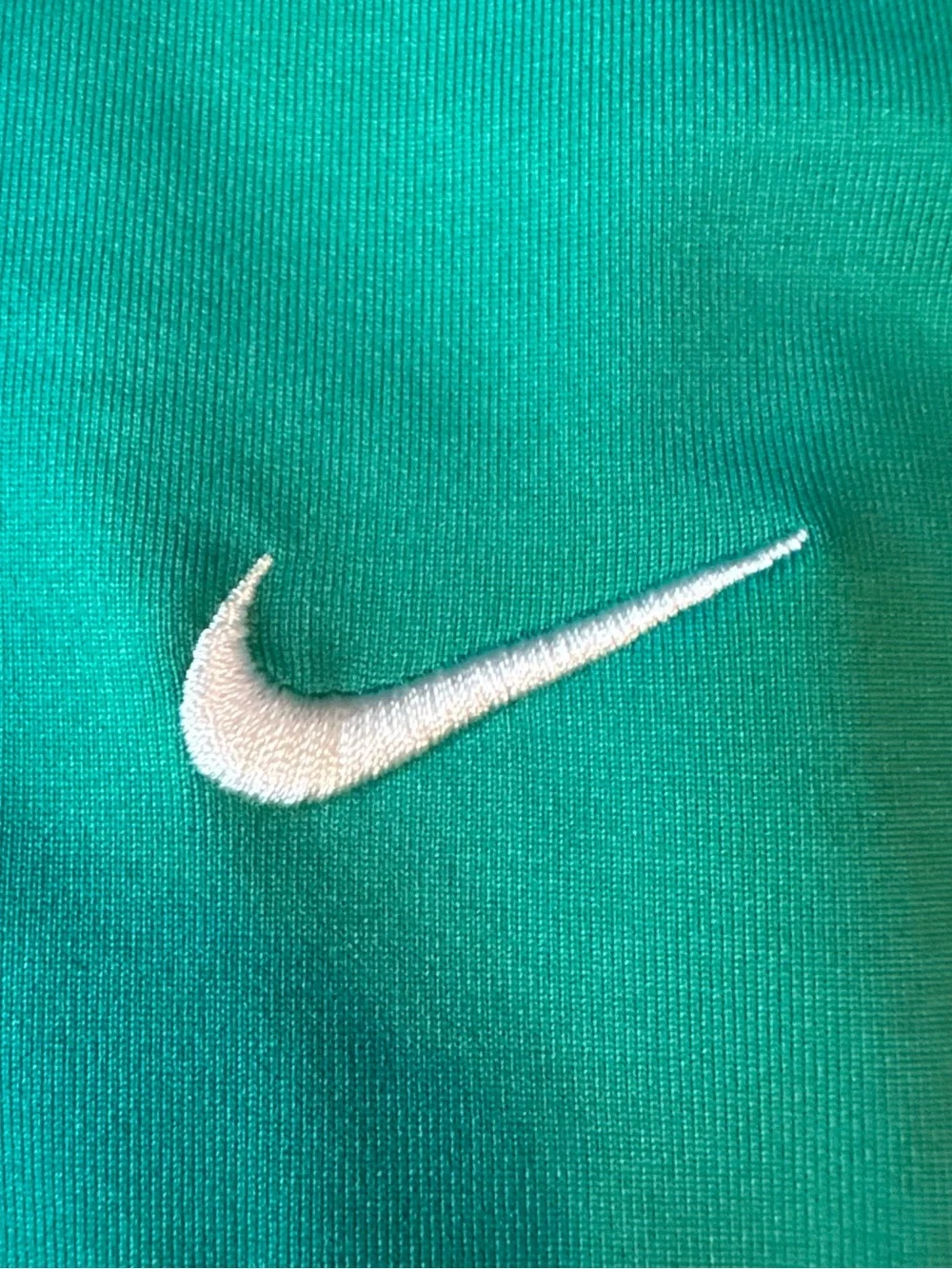 Nike Polo Shirt Mens Medium Blue Green Dri Fit Colorblock Golf Sporty Athleisure